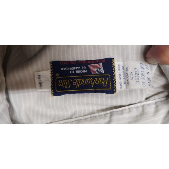 Pan Handle Slim Mens 16-34 Beige Stripe Dots Long Sleeve Button Up Western Shirt - Picture 12 of 12